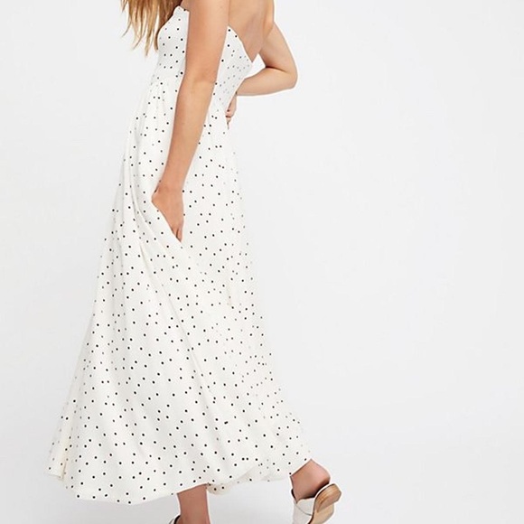 Free People Bella Donna Polka Dot Strapless Maxi Dress - Picture 2 of 10